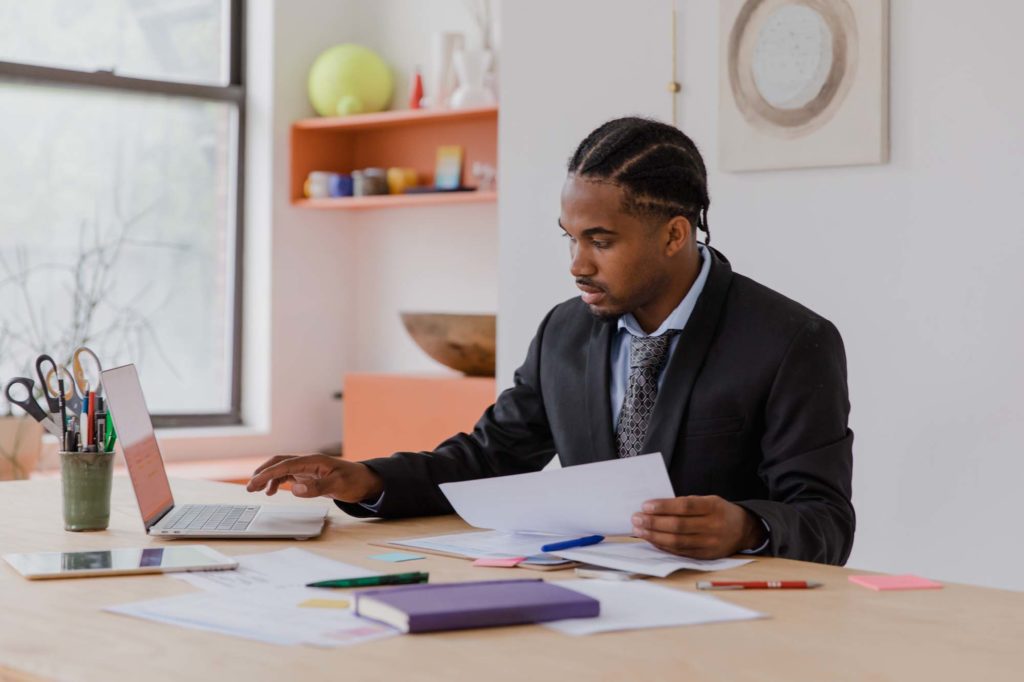 personal assistant with paperwork